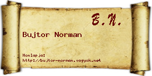 Bujtor Norman névjegykártya